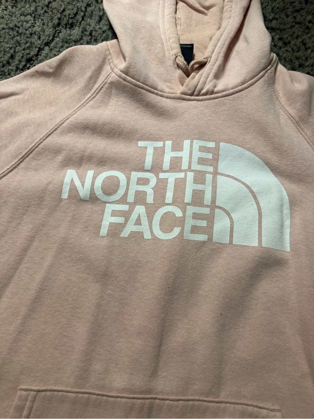 The North Face women’s Pink Logo Hoodie Sweater